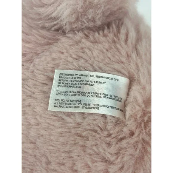 Smart Create Imagine Pink Plush Bunny Baby Rattle Embroidered Eyes Satin Ears - Picture 6 of 9